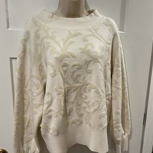 Maeve/ Anthro cream sweatshirt